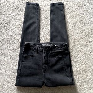 American Eagle Black Super Hi-Rise Jegging Jeans Size 4